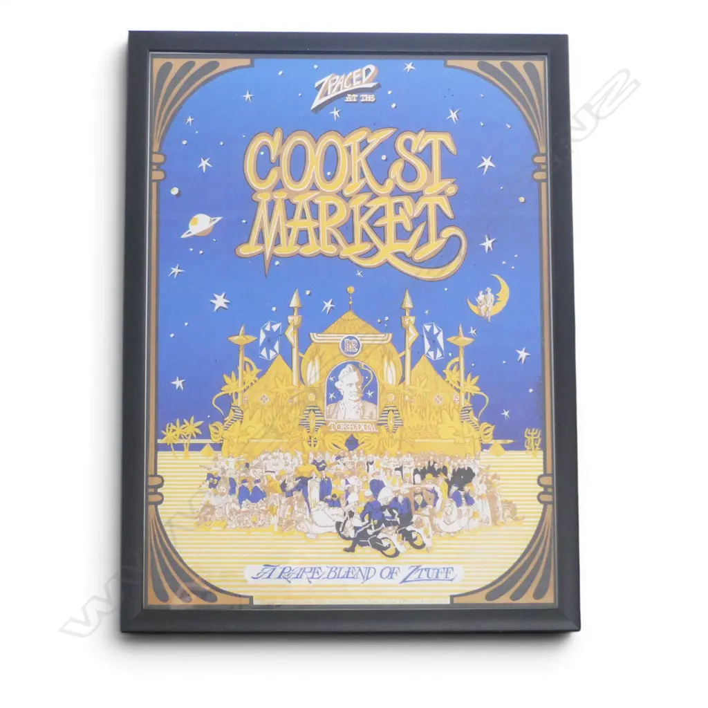 A 1970s COOK ST MARKET POSTER DESIGNED BY FRANK WOMBLE 600 x 435mm Image 1++