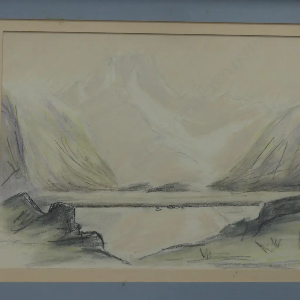 GORDON SHARP, 'MT SEFTON' PASTEL, SIGNED 240 X 350mm Image 1++