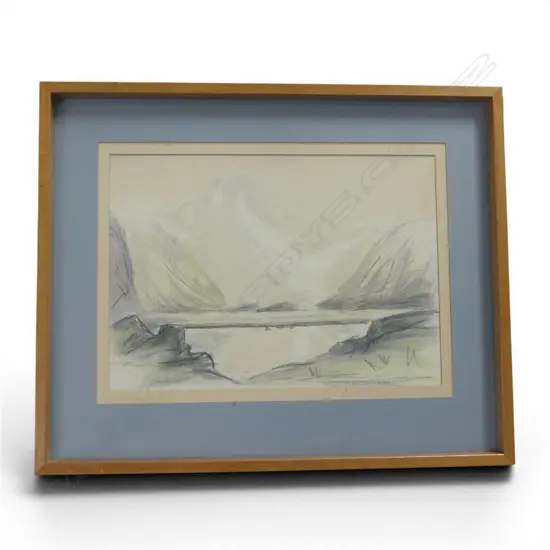 GORDON SHARP, 'MT SEFTON' PASTEL, SIGNED 240 X 350mm