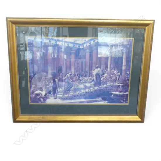 LG FADED PRINT OF THE QUEEN SHEBA AND KING SOLOMON 620x930mm