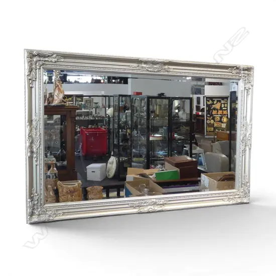 LG DECORATIVE SILVER FRAMED MIRROR 740X1140MM