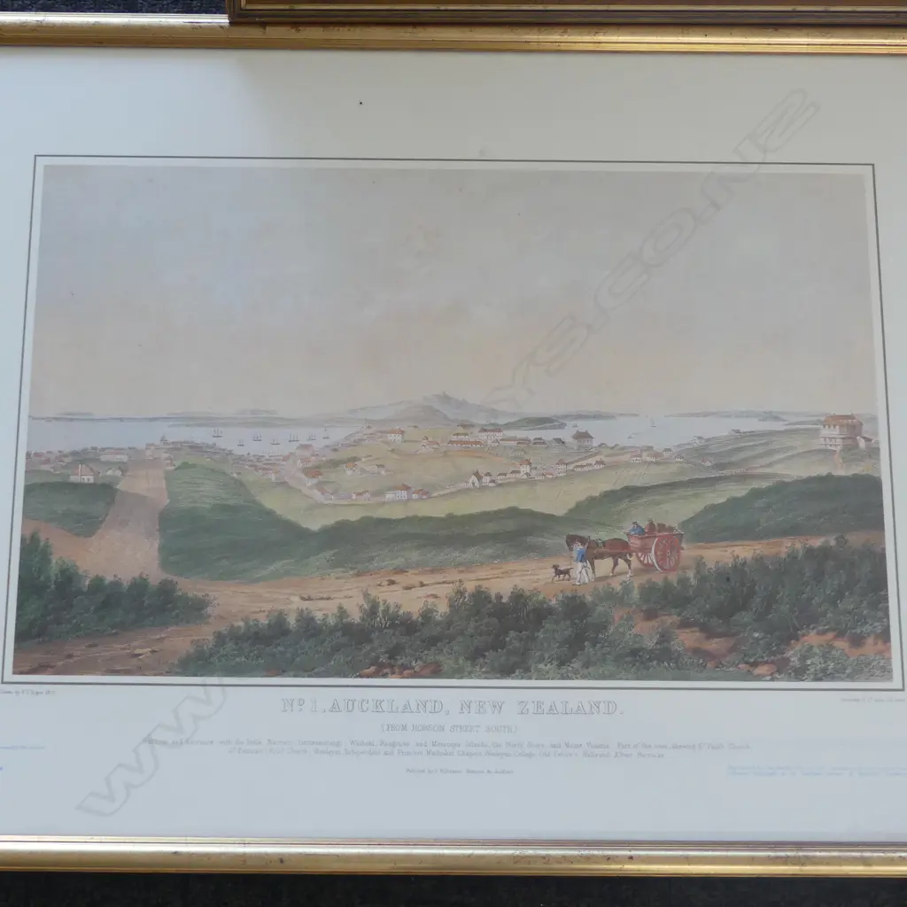 THREE PRINTS - W WYLIE COLOURED ENGRAVING, 'THE CONSTITUTION', PAN PACIFIC PRINT, 'THE CREW' NAPIER HEMY PRINT Image 1++