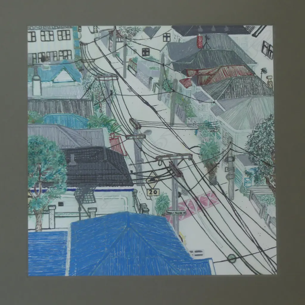 KYLE O'REGAN, THE NEIGHBOURHOOD, INK ON PAPER, 210x210mm 2008 Wellington winner Yellow Pages Art Awards Image 1++