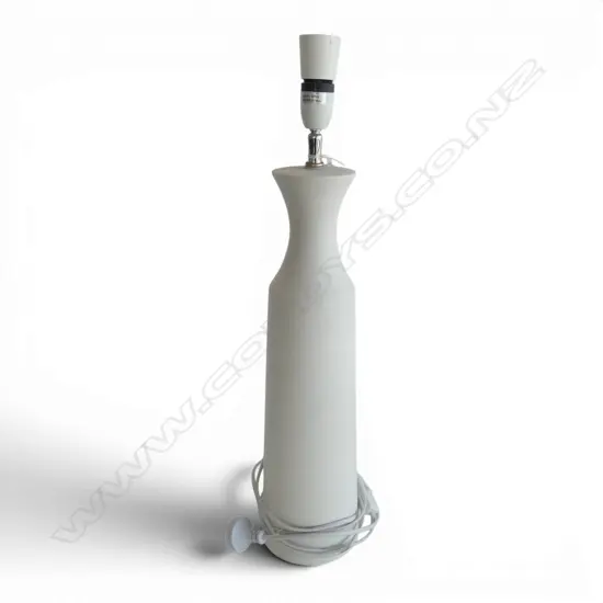 MODERN CERAMIC WHITE LAMP BASE, H.450mm