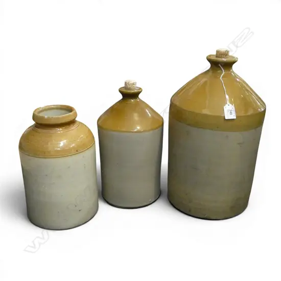 3 STONEWARE CROCKS H.420mm 