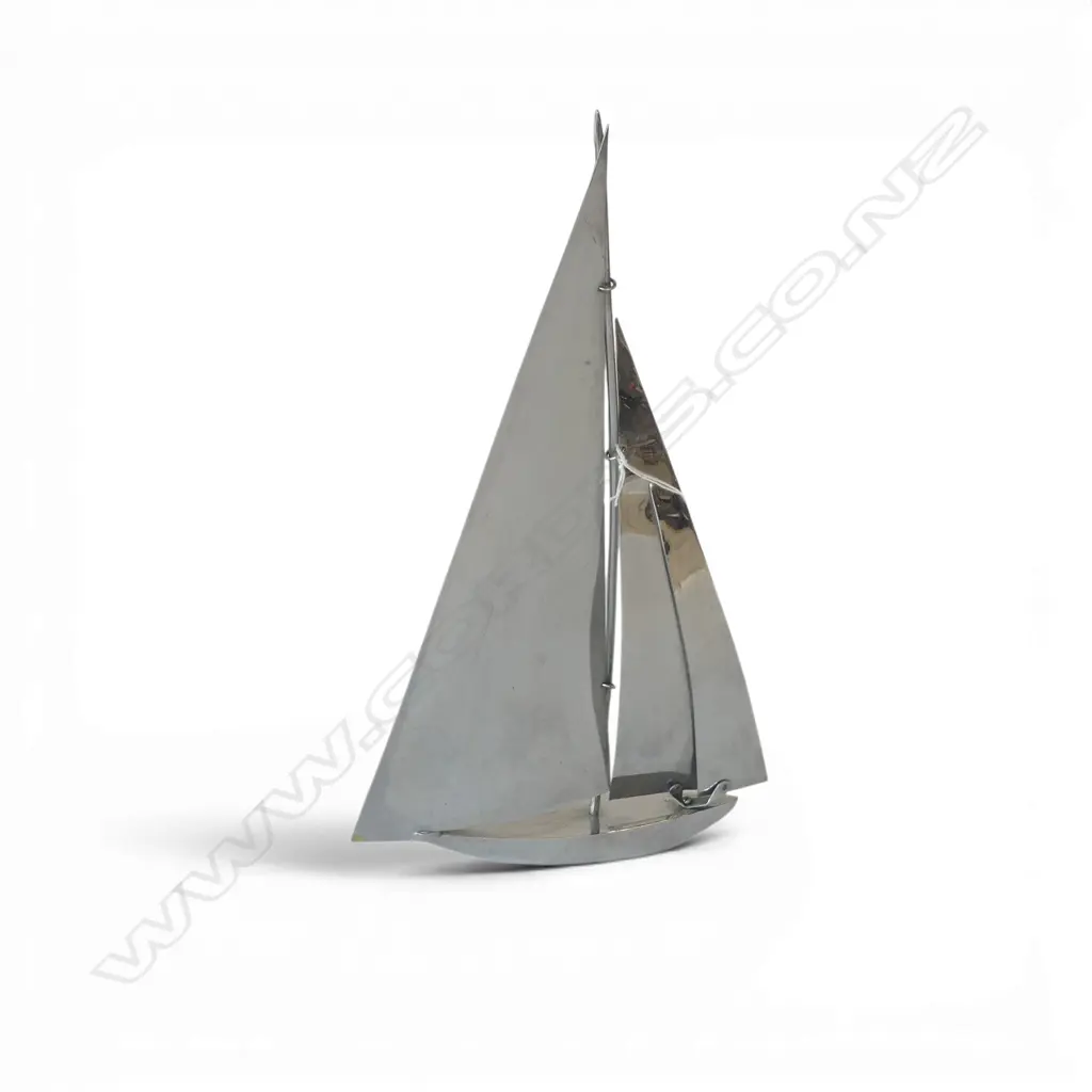 CHROME SAILING BOAT H.385mm Image 1++