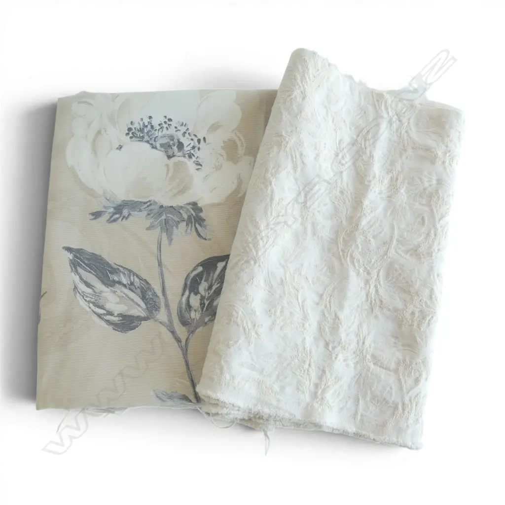 2 PIECES OF FLORAL FABRIC, LARGEST 2 X 1.3M Image 1++