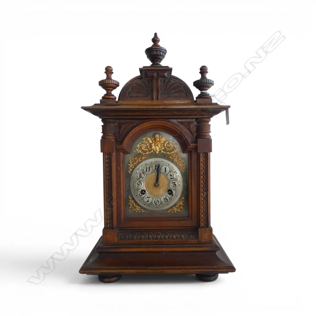 ANTIQUE BRACKET CLOCK w. key & pendulum H.540mm Image 1++