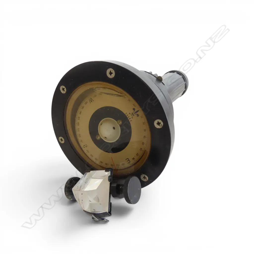 VINTAGE BOXED HAND BEARING COMPASS HB-65 manufactured by Saura Keiki Seisakusho Ltd.Japan Image 1++