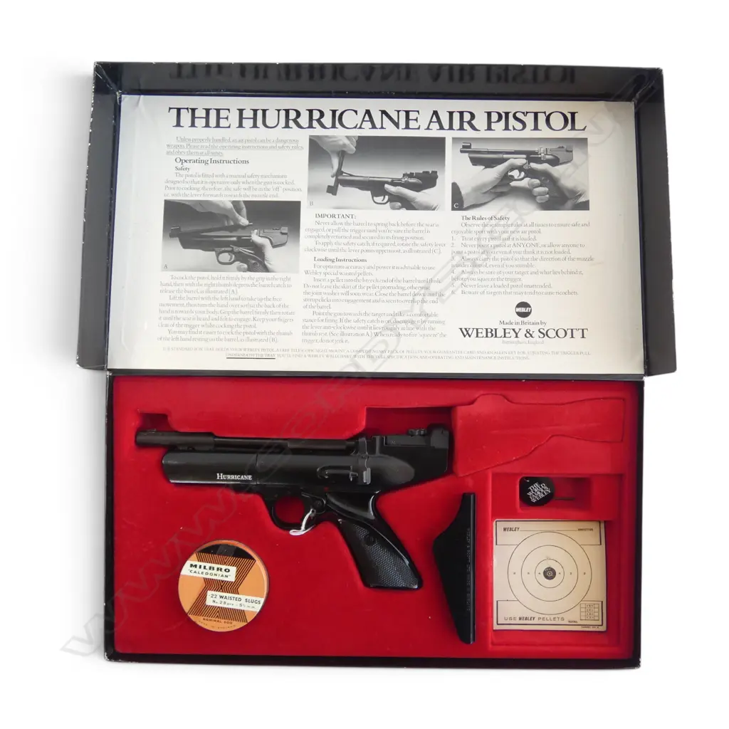 WEBLEY & SCOTT HURRICANE AIR PISTOL in original box Image 1++