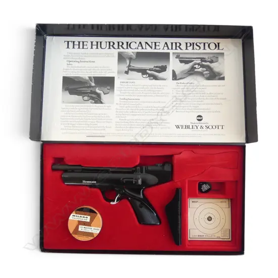 WEBLEY & SCOTT HURRICANE AIR PISTOL in original box