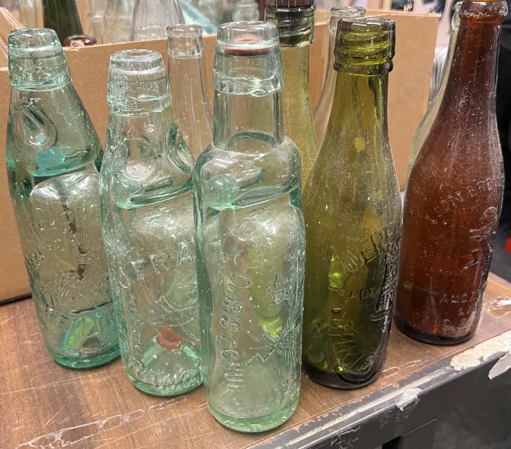 9 OLD NZ NAMED BOTTLES: includes 3 codd neck etc... Image 1++