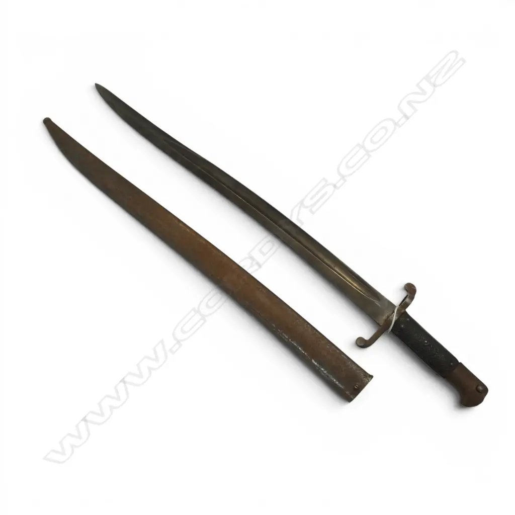 ANTIQUE SWORD & SCABBARD w. MILITARY BROAD ARROW L.735mm Image 1++