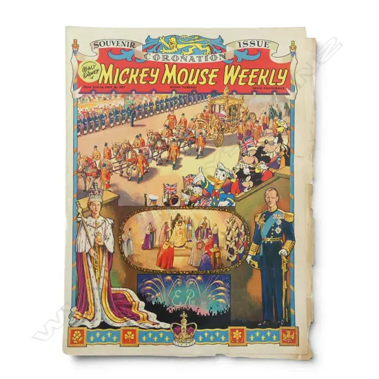 1953 QEII CORONATION ISSUE ‘MICKEY MOUSE WEEKLY’ COMIC, L.355MM