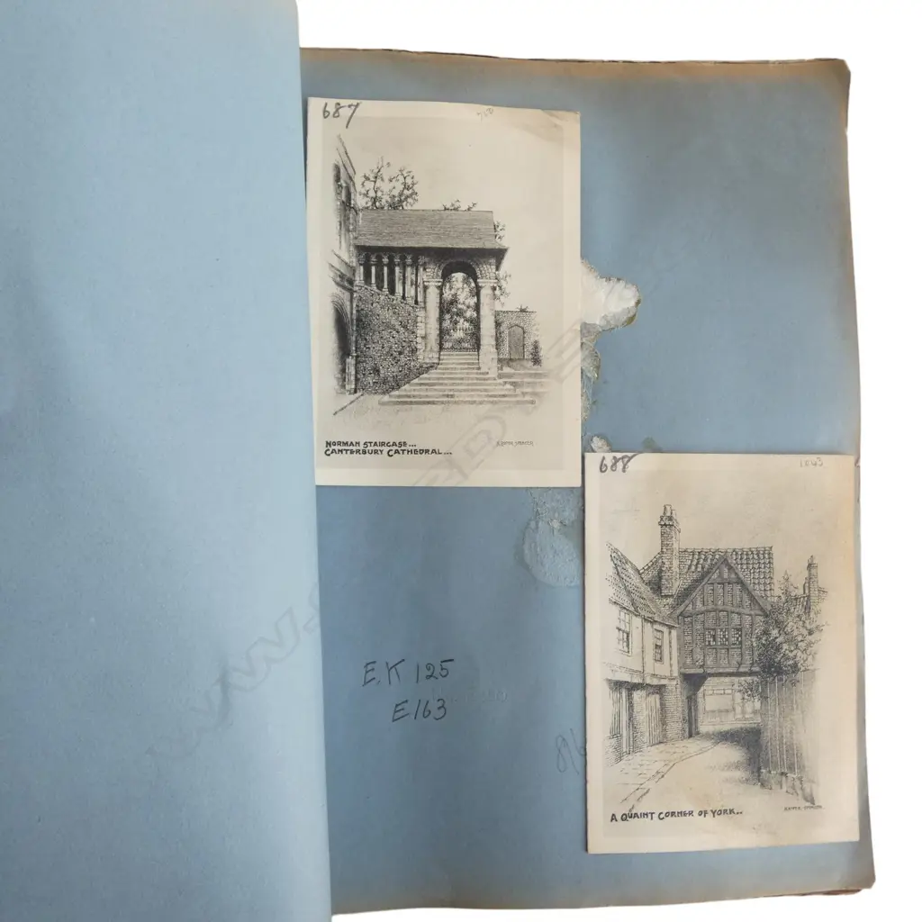 VINTAGE SCRAP BOOK HISTORIC GEMS OF OLD ENGLAND 94 CARD COLLECTION Image 1++
