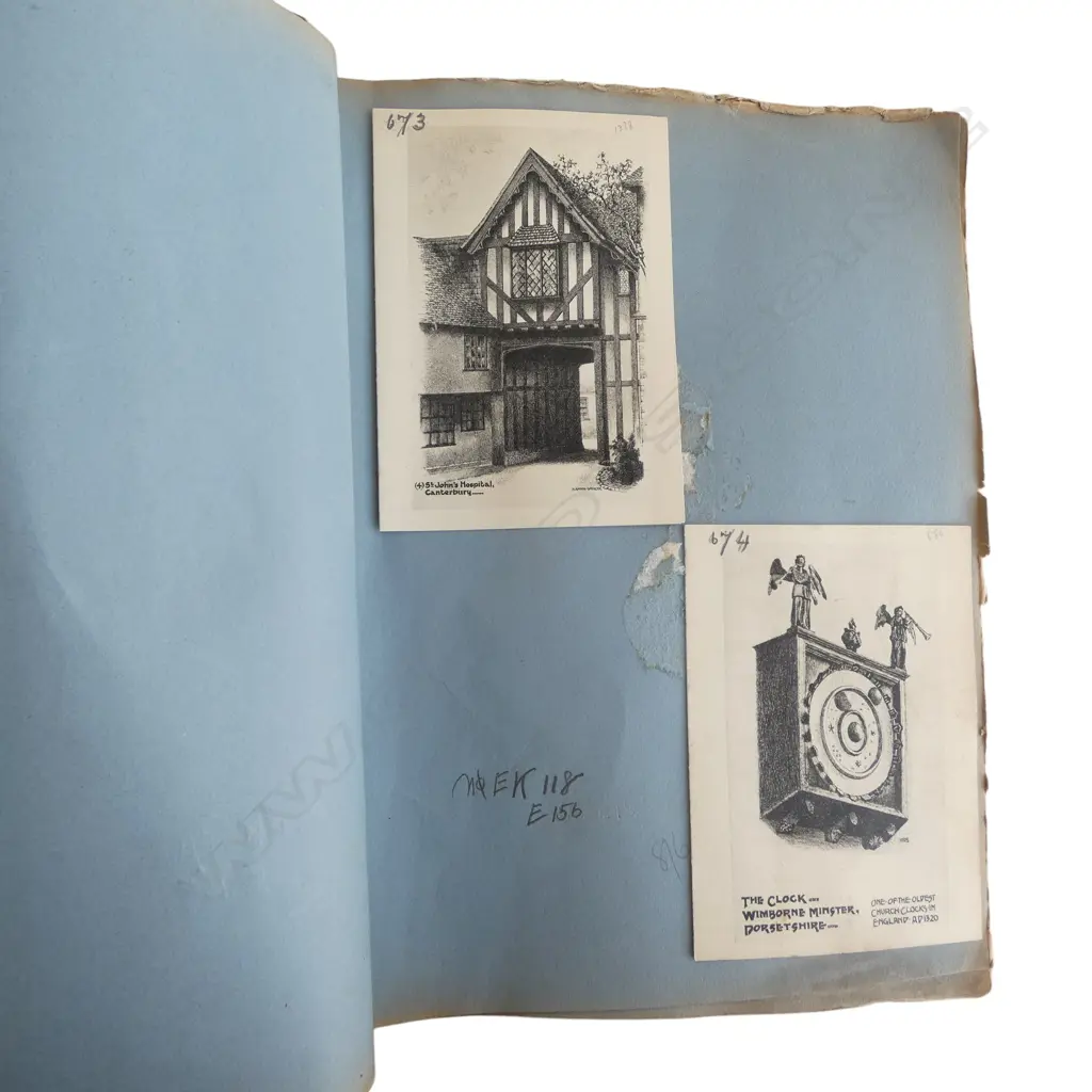 VINTAGE SCRAP BOOK HISTORIC GEMS OF OLD ENGLAND 94 CARD COLLECTION Image 1++