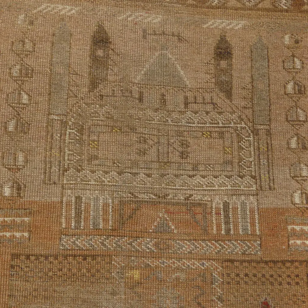 HAND KNOTTED ALL WOOL RUG 1150x860mm Image 1++