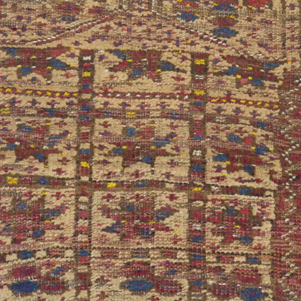SMALL HAND KNOTTED ALL WOOL RUG 650x590mm Image 1++