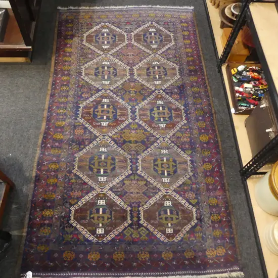 HAND KNOTTED WOOL PILE RUG 1950x1120mm