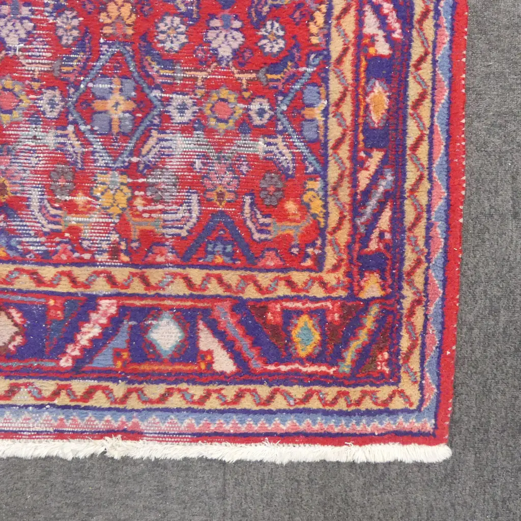 HAND KNOTTED WOOL PILE RUG, SOME WEAR 2950x1180mm Image 1++