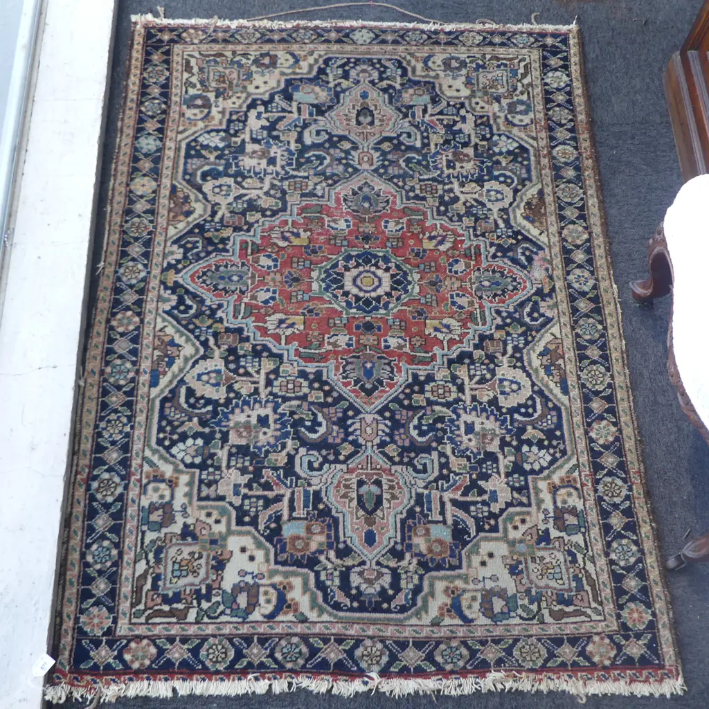 HAND KNOTTED WOOL PILE RUG 1500x1090mm Image 1++