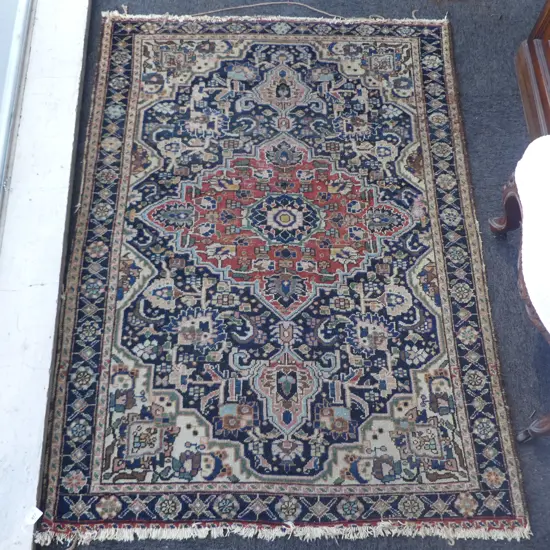HAND KNOTTED WOOL PILE RUG 1500x1090mm