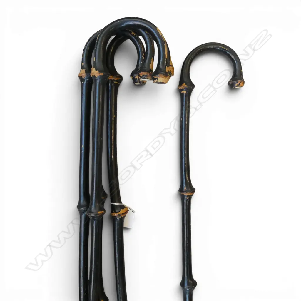 5 BLACK CANE WALKING STICKS L.950mm Image 1++