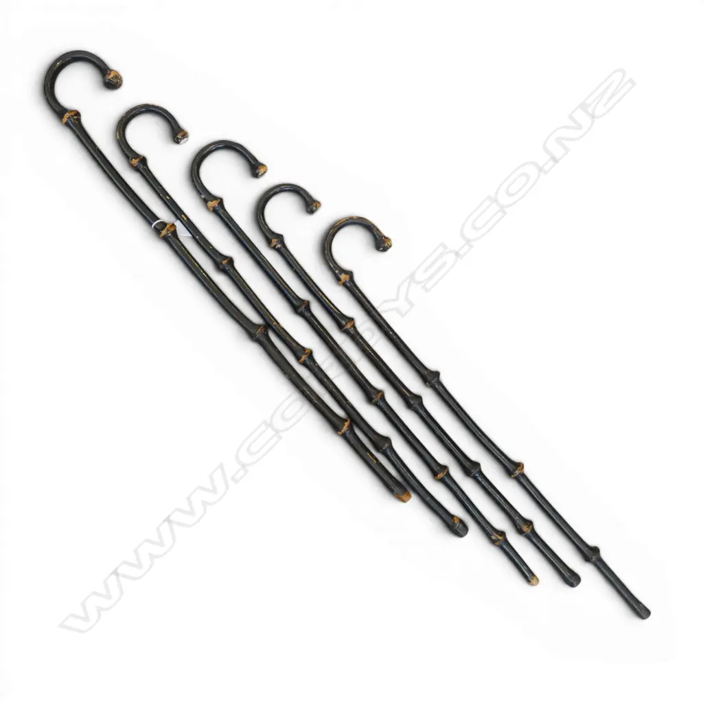 5 BLACK CANE WALKING STICKS L.950mm Image 1++
