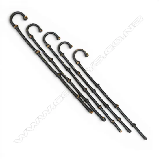 5 BLACK CANE WALKING STICKS L.950mm