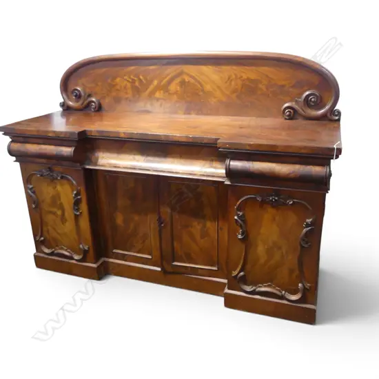 VICTORIAN FLAME MAHOGANY SIDEBOARD 1835x590x990mm