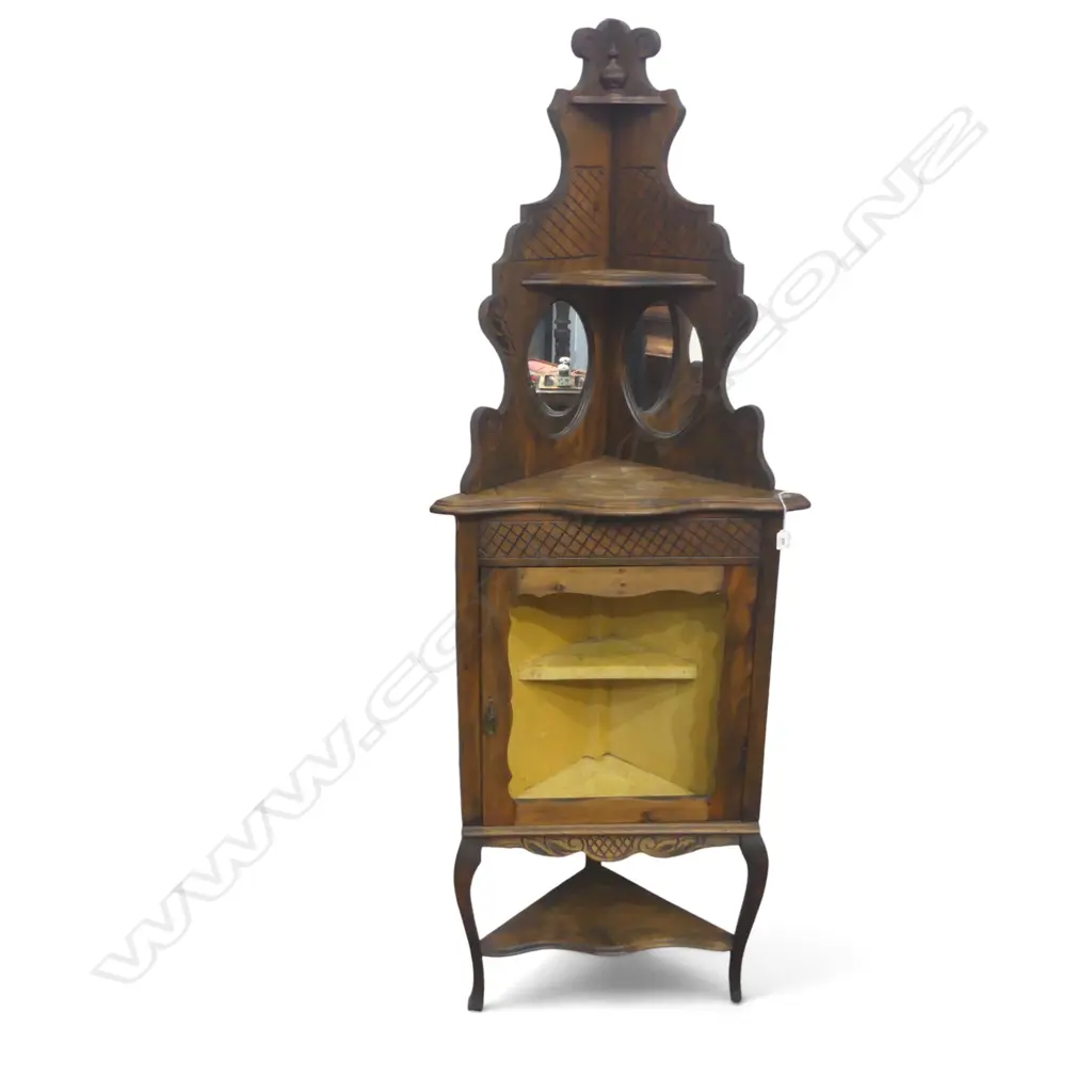 CARVED OAK CORNER CABINET H.1870 W.660mm Image 1++