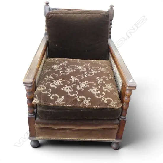 OAK & CANE BERGERE ARMCHAIR H.850mm