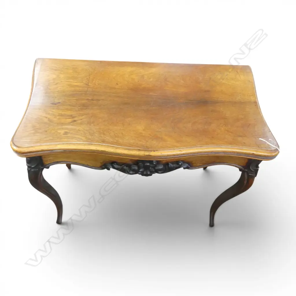 ANTIQUE FRENCH STYLE MAHOGANY CARD TABLE 835x420x730mm Image 1++