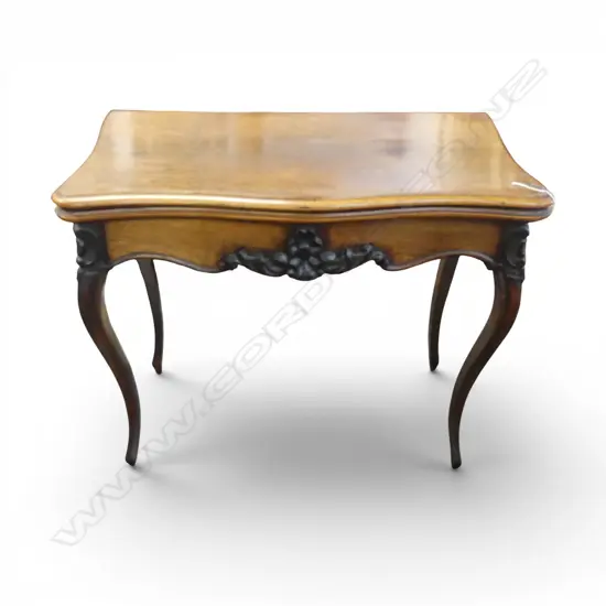ANTIQUE FRENCH STYLE MAHOGANY CARD TABLE 835x420x730mm