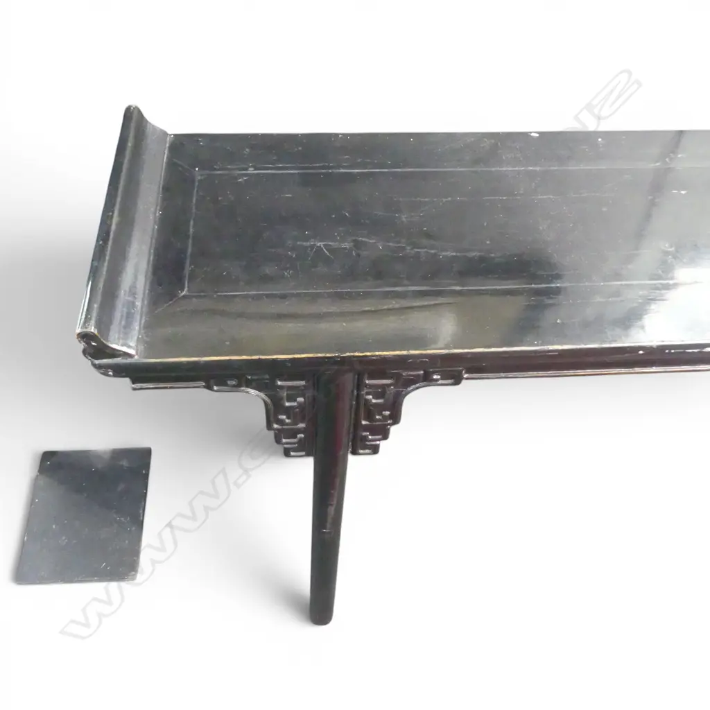 CHINESE BLACK LACQUER ALTAR TABLE 1830x440x880mm Image 1++