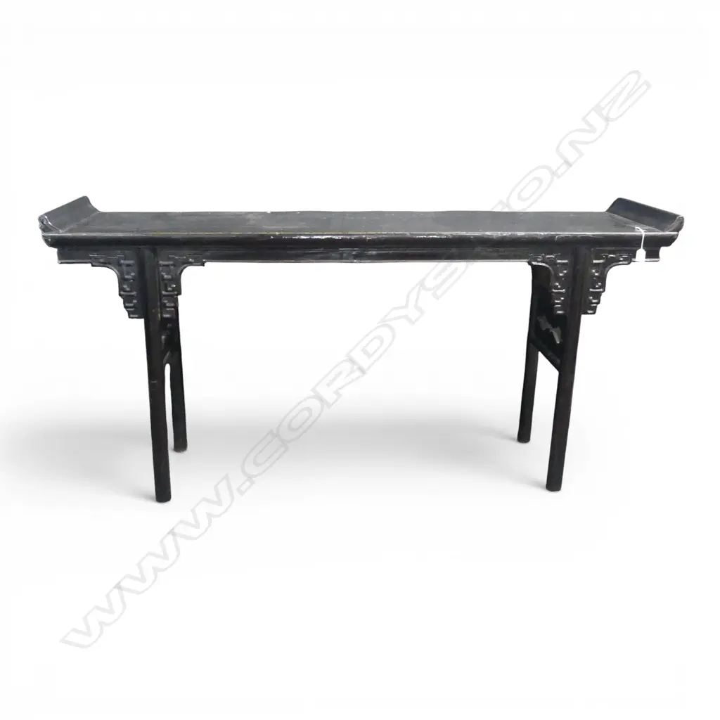 CHINESE BLACK LACQUER ALTAR TABLE 1830x440x880mm Image 1++