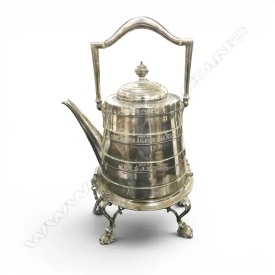 EP SPIRIT KETTLE 'LISMORE GOLF CLUB 1920' H.350mm