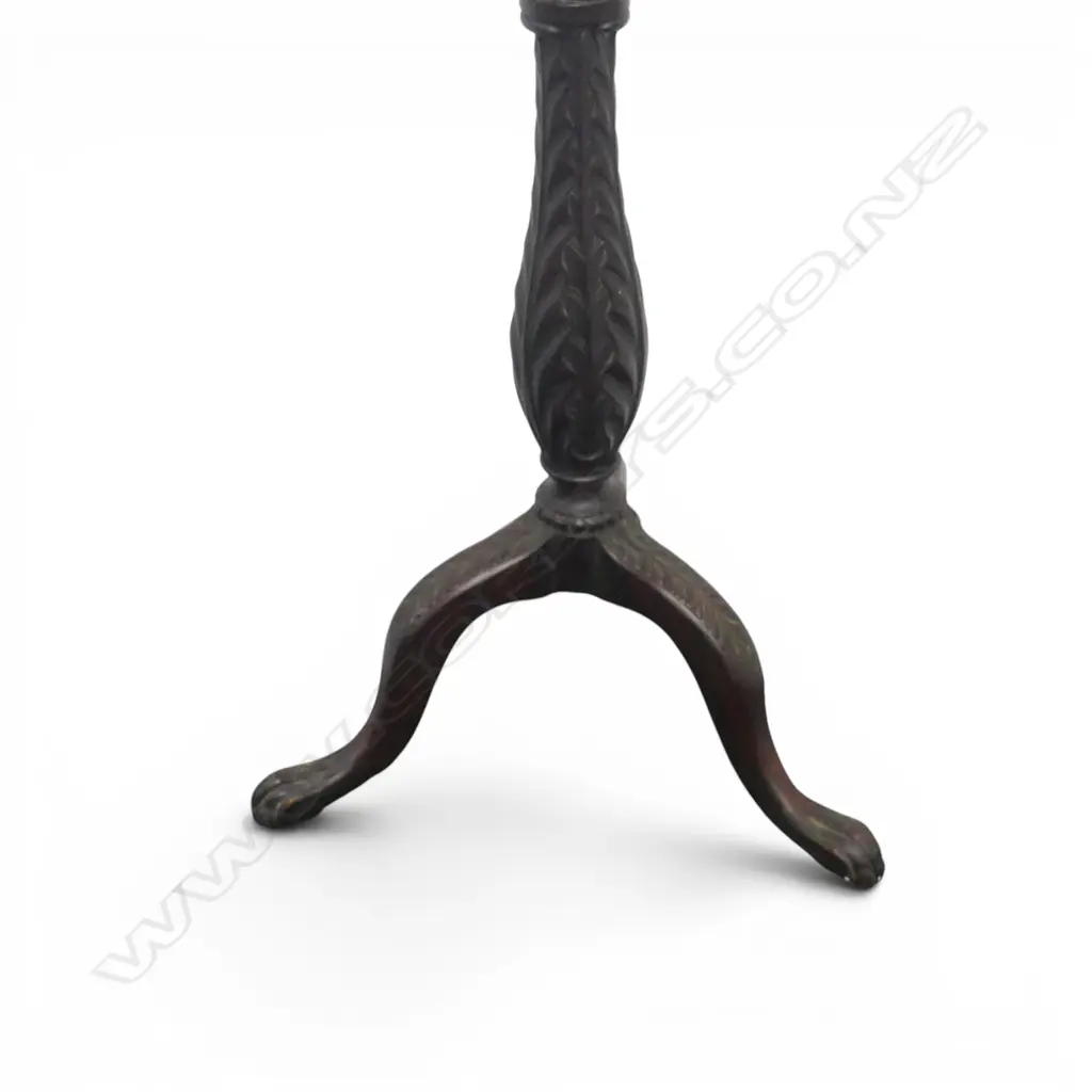CARVED MAHOGANY TORCHERE STAND H.1450mm Image 1++