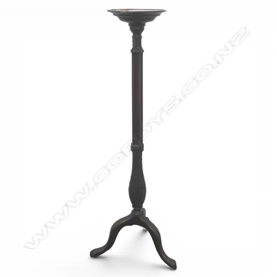 CARVED MAHOGANY TORCHERE STAND H.1450mm