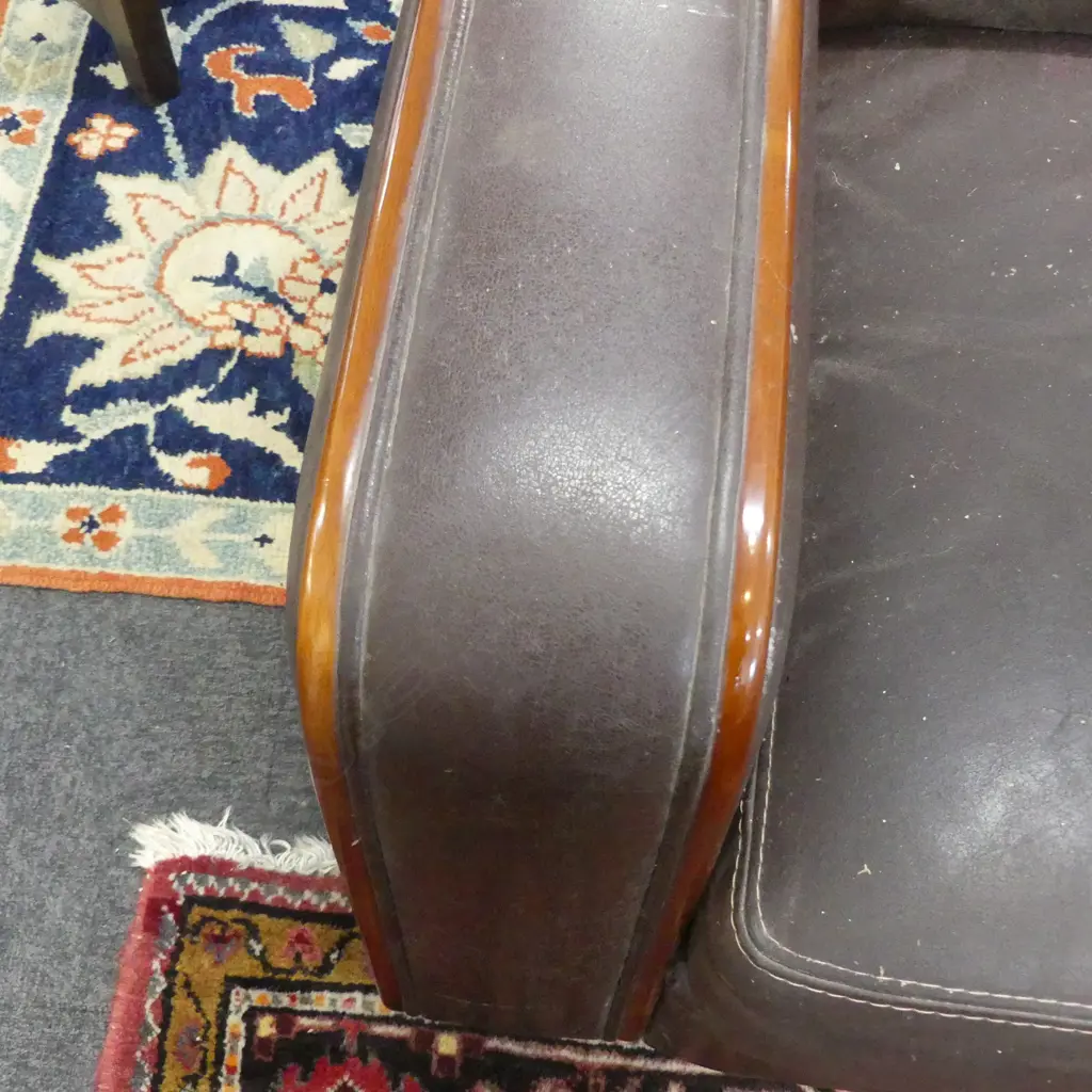 VINTAGE LEATHER 3 SEATER SOFA leather requires attention 2040x840x800mm Image 1++