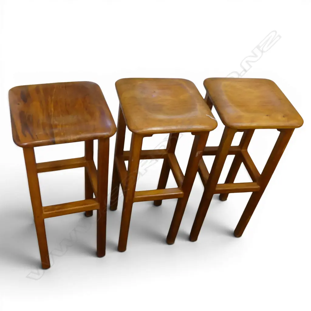 SET 3 TALL BAR STOOLS 400 L x 400 D x 900 H mm Image 1++