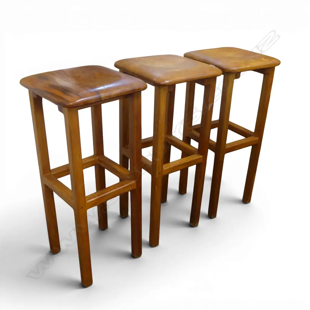 SET 3 TALL BAR STOOLS 400 L x 400 D x 900 H mm Image 1++