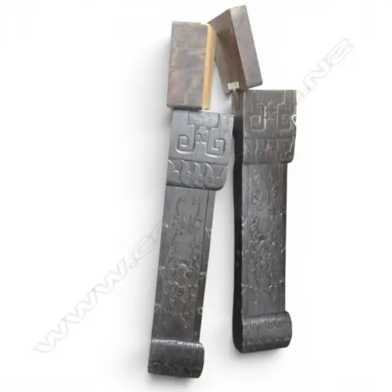 PR ORIENTAL CARVED WOODEN FURNITURE LEGS H.950mm
