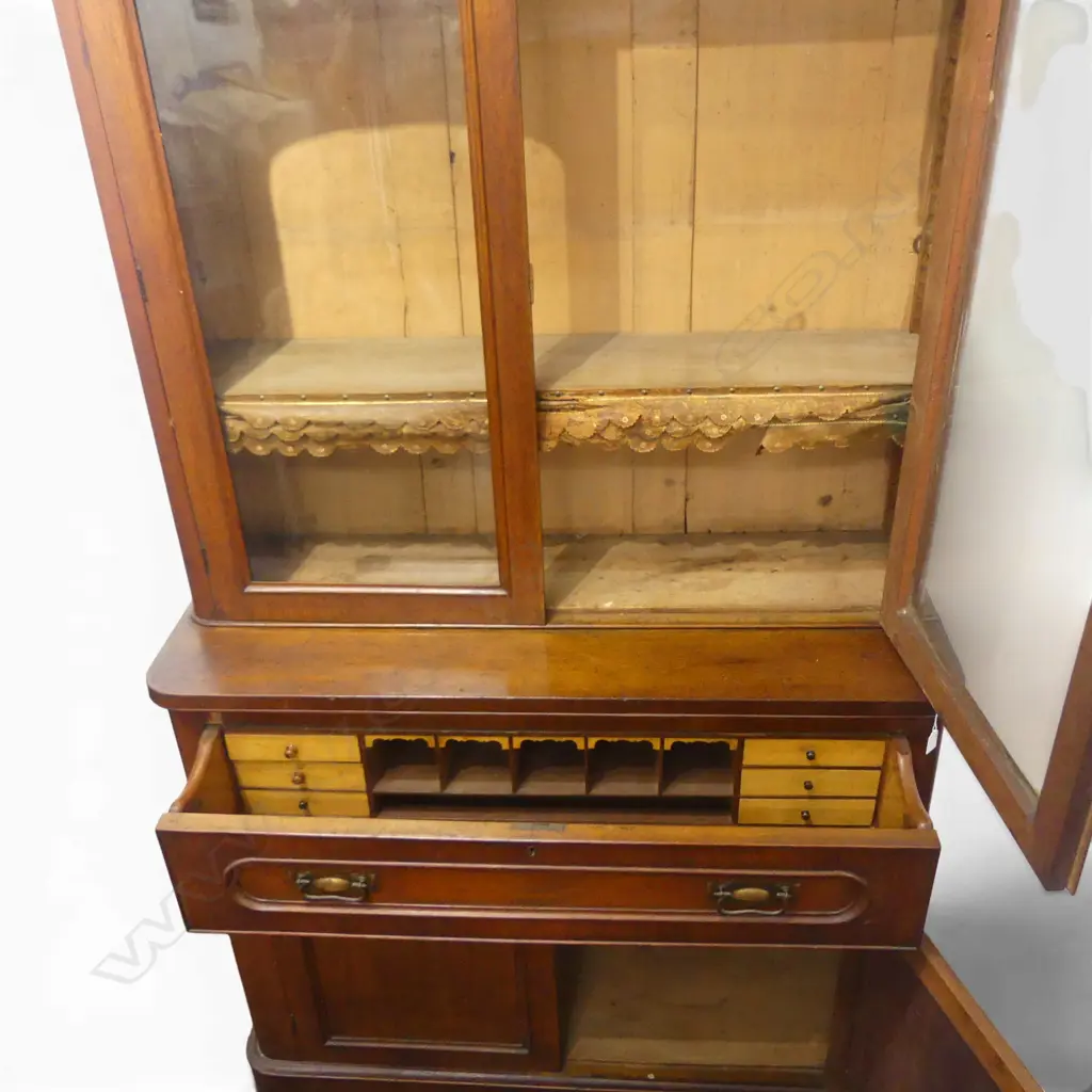 LATE VICTORIAN BOOKCASE CABINET 2195x445mm Image 1++