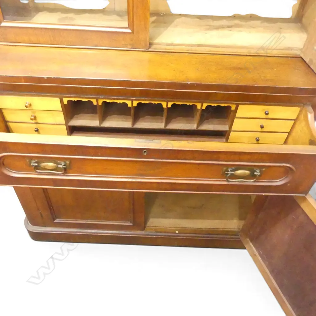 LATE VICTORIAN BOOKCASE CABINET 2195x445mm Image 1++
