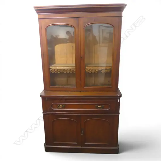 LATE VICTORIAN BOOKCASE CABINET 2195x445mm
