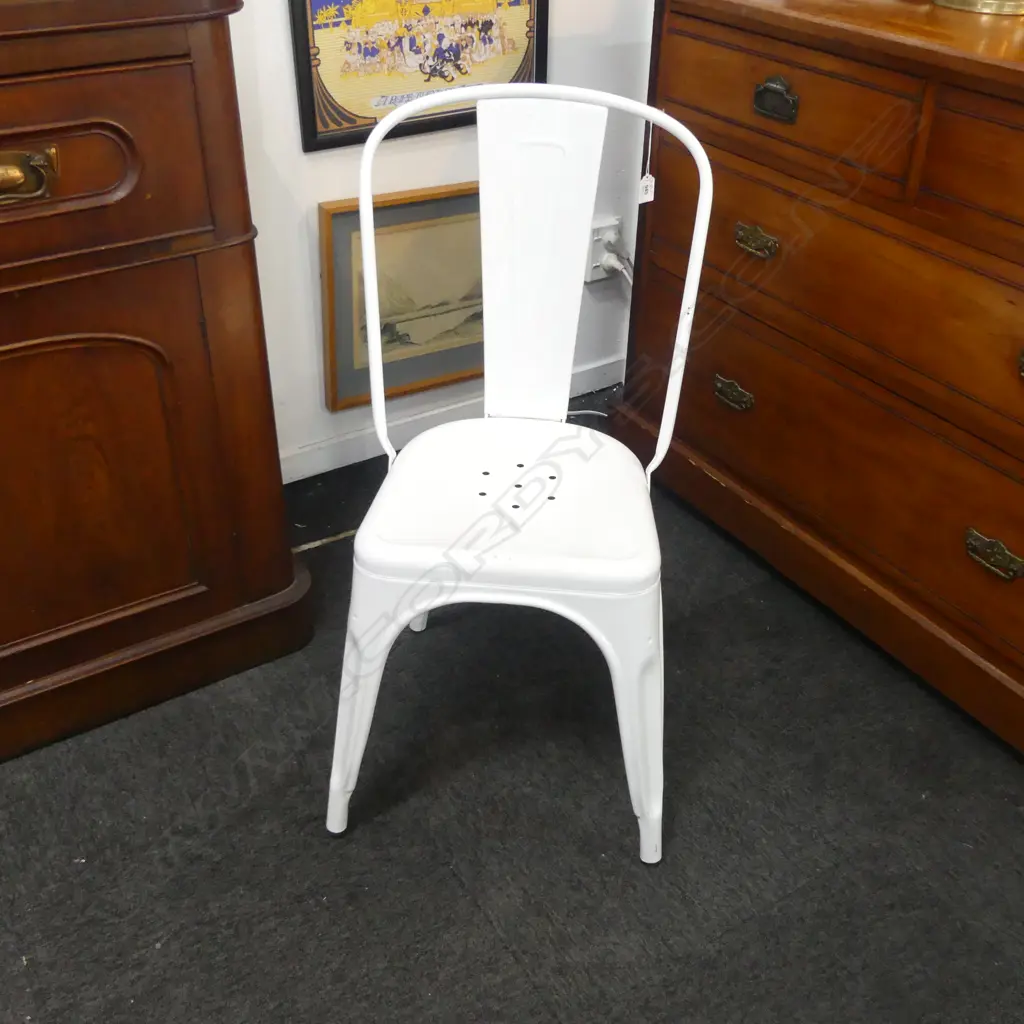 TOLIX WHITE METAL CHAIR H.850mm Image 1++