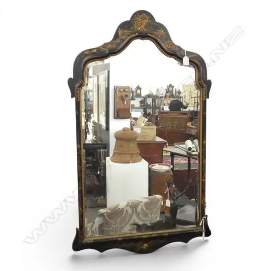 CHINOISERIE SERPENTINE BEVEL EDGED WALL MIRROR H.110mm