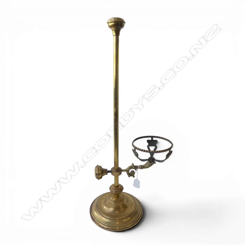 ANTIQUE BRASS KEROSENE LANTERN STAND H.630mm Image 1++