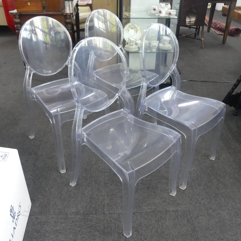 4 VINTAGE GHOST CHAIRS Image 1++